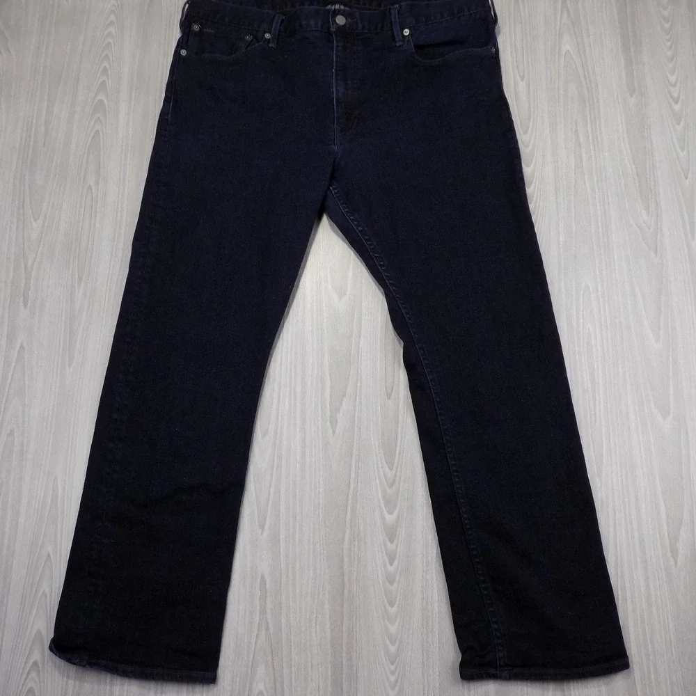 Polo Ralph Lauren Mens Dark Wash Straight Leg Denim Jeans Blue 38x30